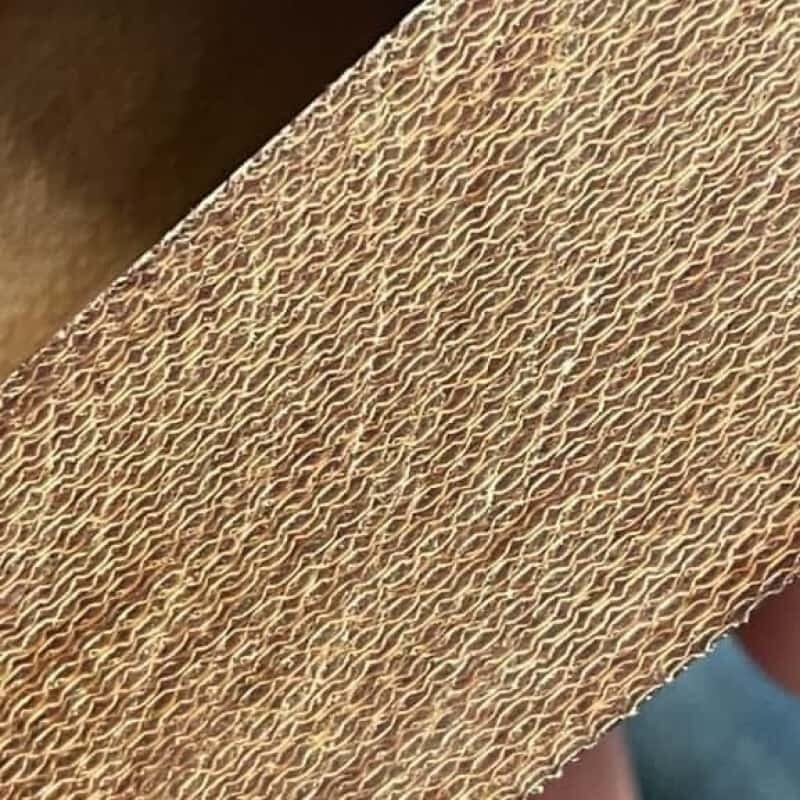 Vintage Canvas/Denim Micarta- NATURAL BROWN- 1" thick - Maker Material Supply
