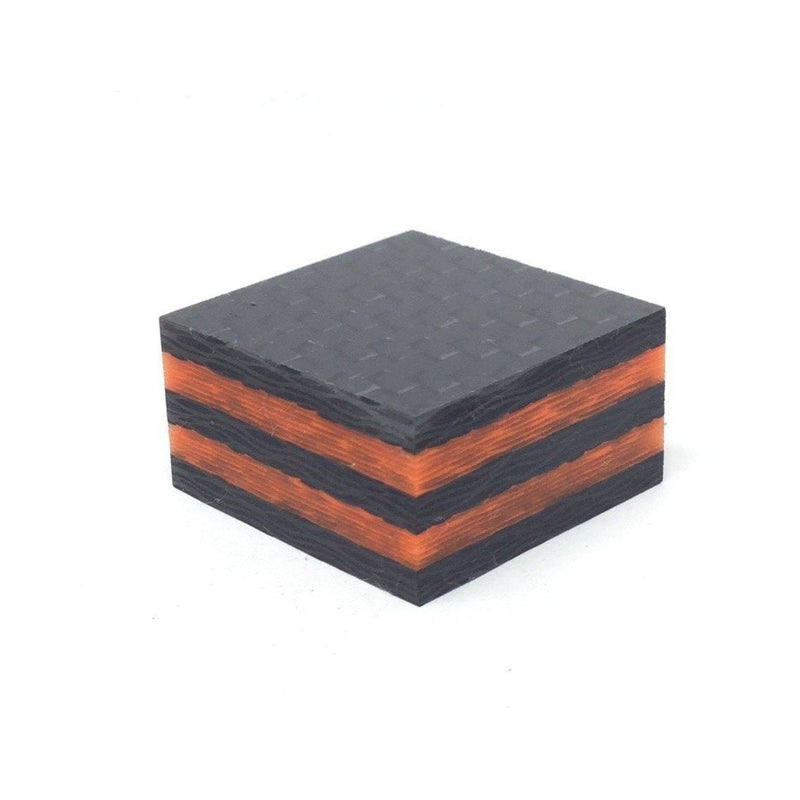 Double ORANGE Glow Core Carbon Fiber 5/8" Plate- by CarbonWaves - Maker Material Supply