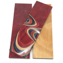 DymaLux "AMERICANA" Laminated Wood Knife Handle Scales- 3/8" x 1.5" x 5" - Maker Material Supply