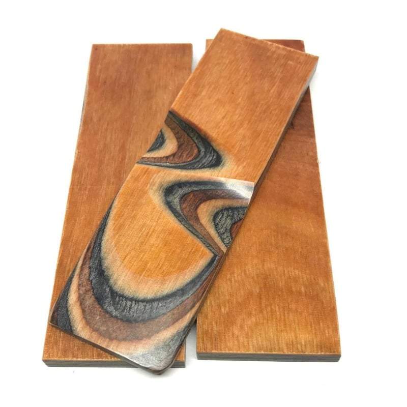 DymaLux "BUCKSKIN" Laminated Wood Knife Handle Scales 1/4" x 1.5" x 5" - Maker Material Supply