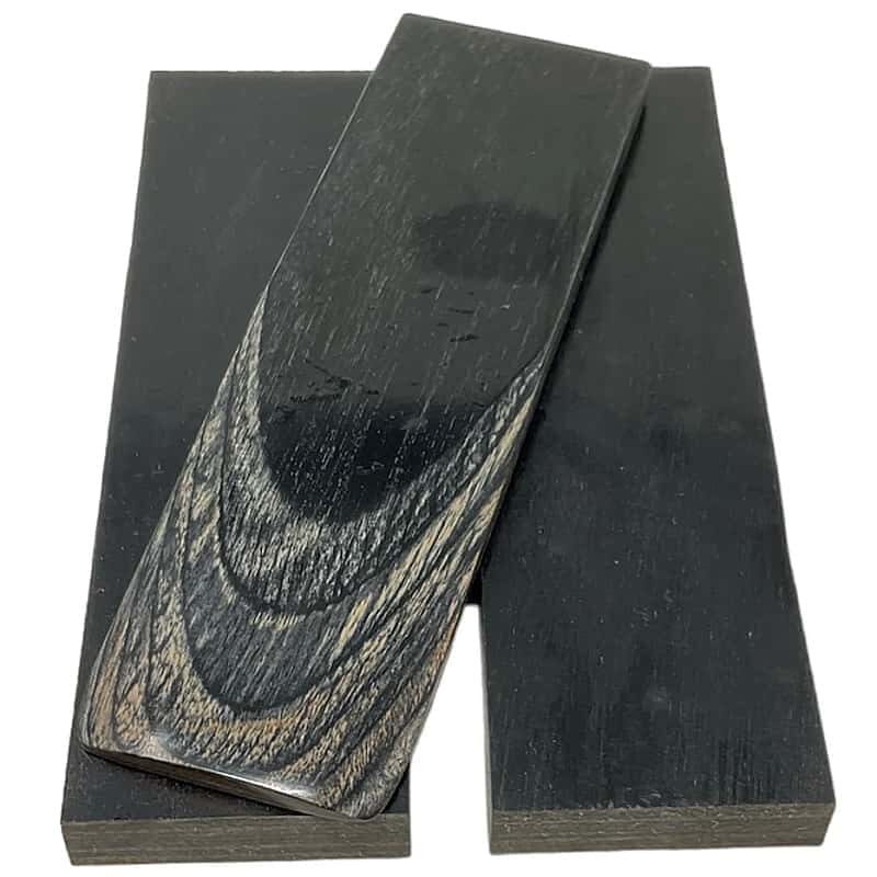 DymaLux "CHARCOAL" Laminated Wood Knife Handle Scales- 1/4" x 1.5" x 5" - Maker Material Supply