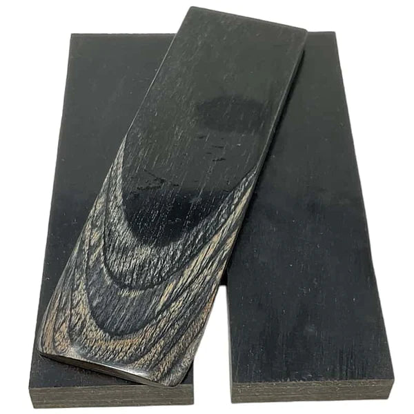 DymaLux "CHARCOAL" Laminated Wood Knife Handle Scales- 3/8" x 1.5" x 5" - Maker Material Supply