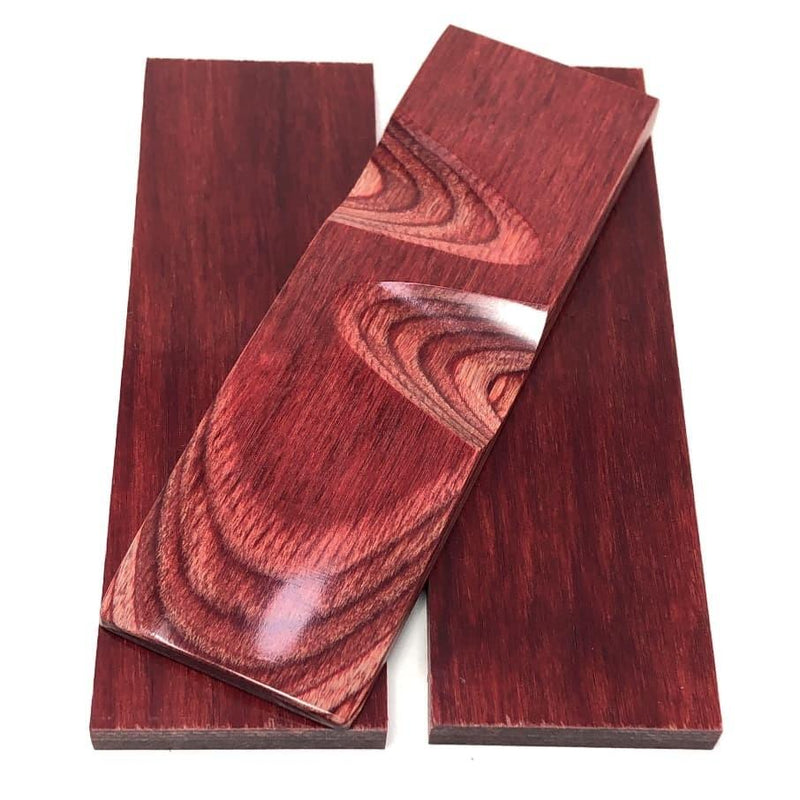 DymaLux "CHERRYWOOD" Laminated Wood Knife Handle Scales- 1/4" x 1.5" x 5" - Maker Material Supply