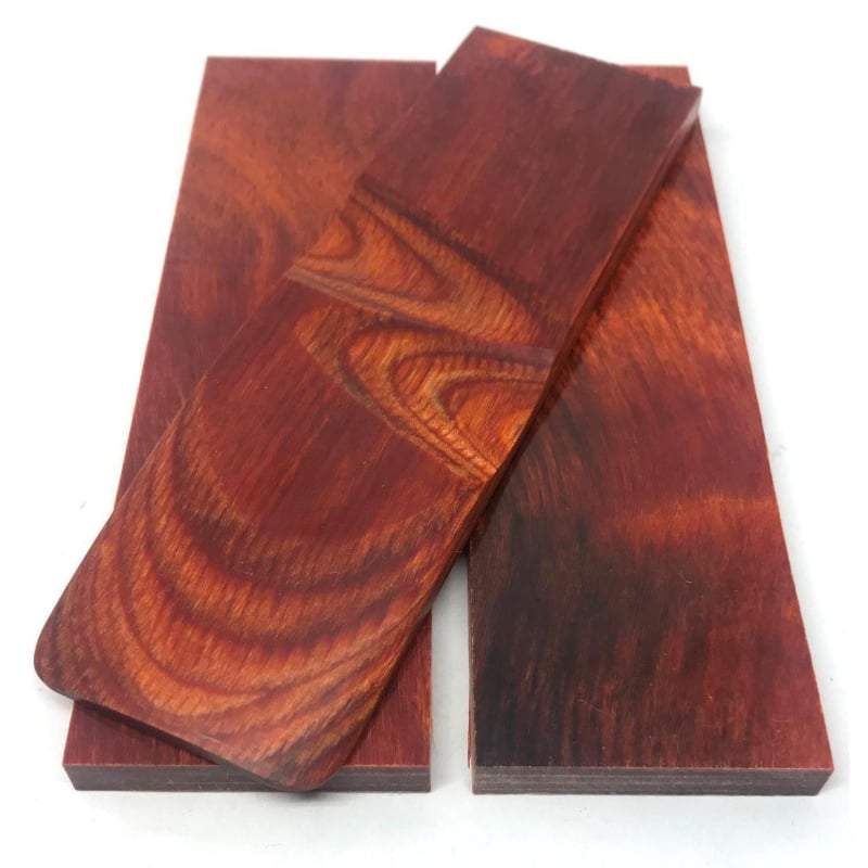 DymaLux "COCOBOLO" Laminated Wood Knife Handle Scales Slabs- 3/8" x 1.5" x 5" - Maker Material Supply