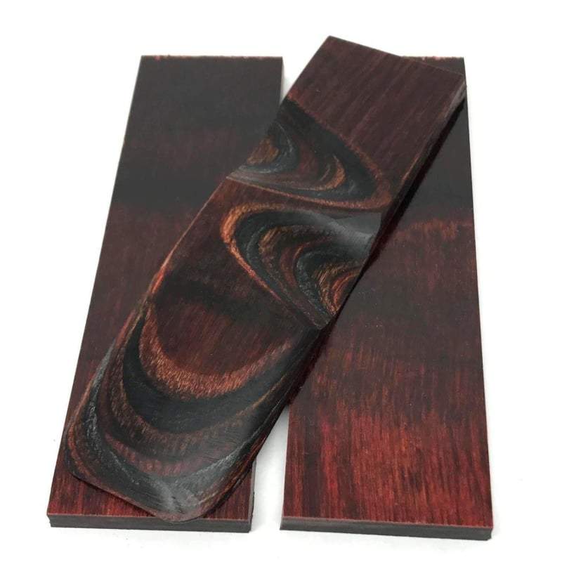 DymaLux "ROYAL JACARANDA" Laminated Wood Knife Handle Scales- 3/8" x 1.5" x 5" - Maker Material Supply