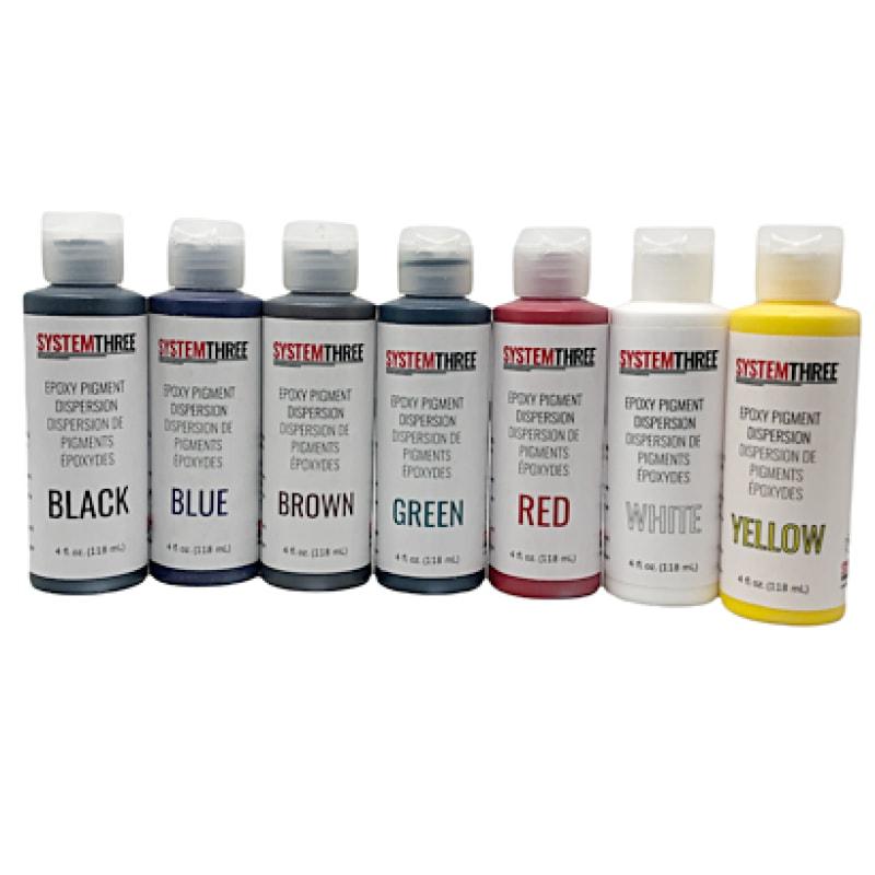 Epoxy Coloring Pigments by System Three- Various Colors- 4 OZ - Maker Material Supply