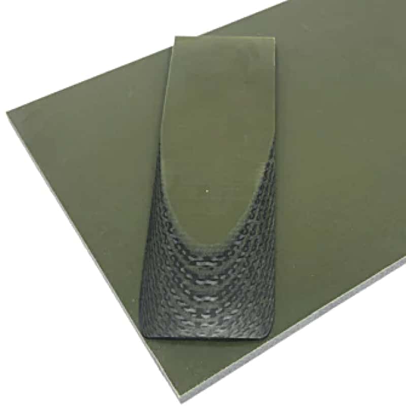 Fused Carbon Fiber + G10 Composite- OD Green- Sheet - Maker Material Supply