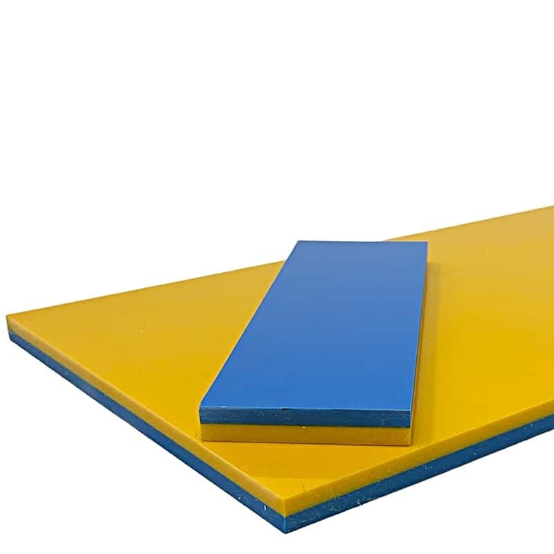 G10 50:50 Dual-colored Sheets- 1/4" x 5" x 11 7/8" - Maker Material Supply