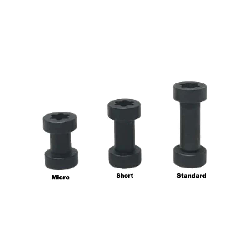 Gulso Bolts- Black QPQ/Stainless Steel- Knife Handle Fasteners- 1/4" MICRO - Maker Material Supply