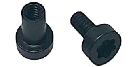 Gulso Bolts- Black QPQ/Stainless Steel- Knife Handle Fasteners- 1/4" SHORT - Maker Material Supply