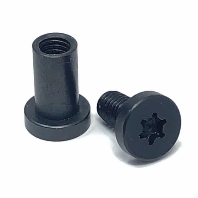 Gulso Bolts- Black QPQ/Stainless Steel- Knife Handle Fasteners- 3/8" - Maker Material Supply