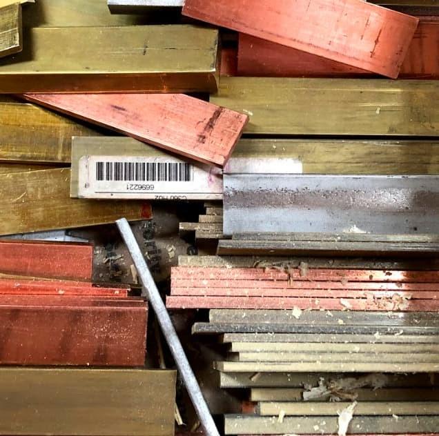 Metal Flat Bar Cutoffs- Various Metals- Small Flat Rate Box- 8 lbs - Maker Material Supply