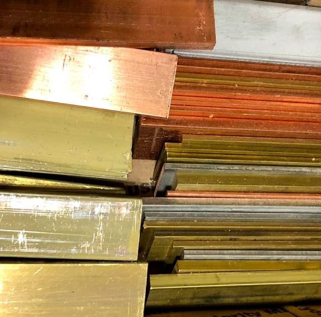 Metal Flat Bar Cutoffs- Various Metals- Small Flat Rate Box- 8 lbs - Maker Material Supply