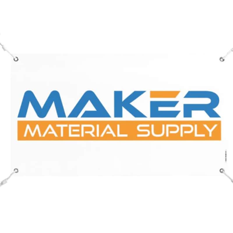MMS Vinyl Shop Banner- 20" x 36" - Maker Material Supply
