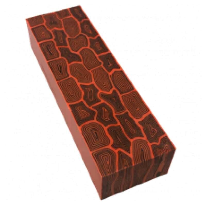 Mosaic Micarta- ORANGE- by CCL Composite Materials - Maker Material Supply