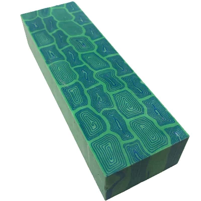 Mosaic Micarta- SEAFOAM & BLUE- by CCL Composite Materials - Maker Material Supply