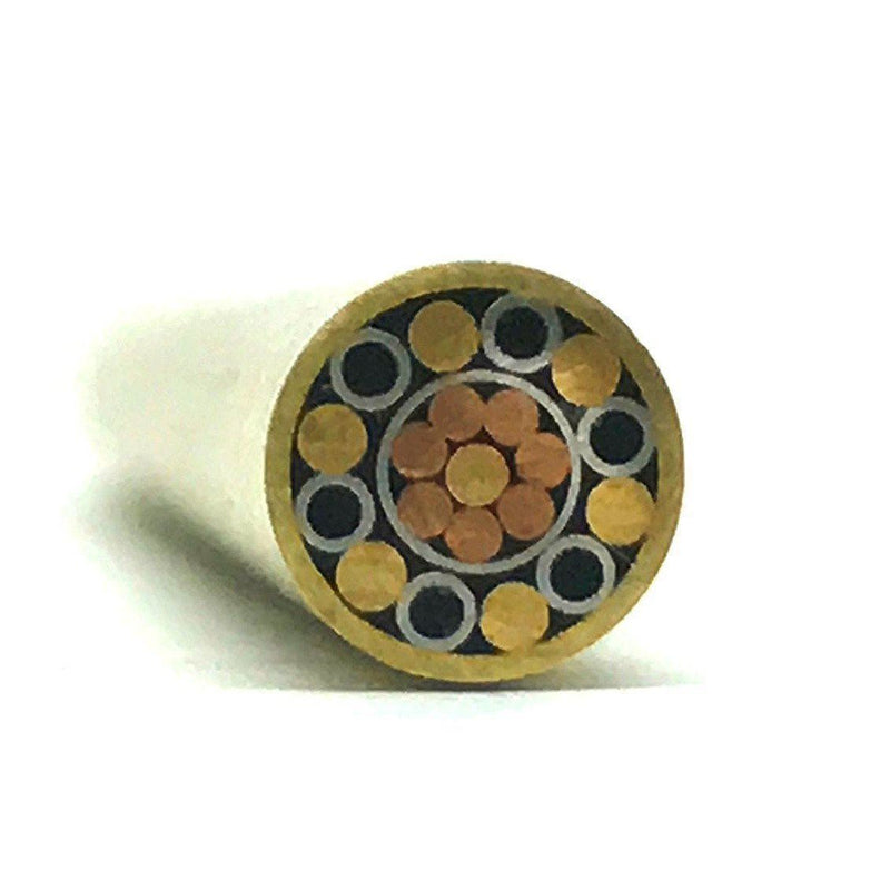 Mosaic Pin for Knifemaking 1/4" x 6" Brass + Copper & SS- 1 pin- MP12 - Maker Material Supply