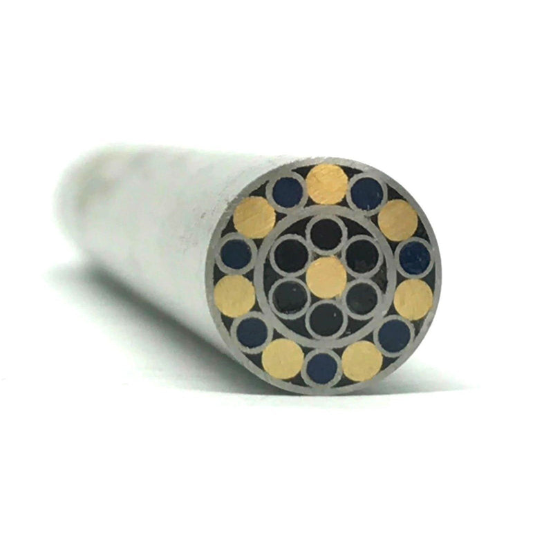 Mosaic Pin for Knifemaking 3/8" x 6" Stainless Steel + Brass- 1 pin- MP16 - Maker Material Supply