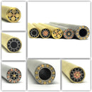 Mosaic Pin for Knifemaking 3/8" x 6" Stainless Steel + Brass- 1 pin- MP16 - Maker Material Supply