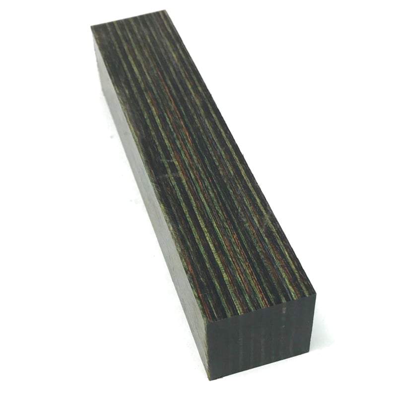 Pen Turning Blank- DymaLux- GREEN MTN CAMO- Laminated Wood - 1" x 1" x 5" - Maker Material Supply