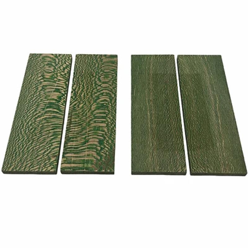 Platan/Sycamore- Stabilized Wood- Dyed Green- Various Sizes - Maker Material Supply