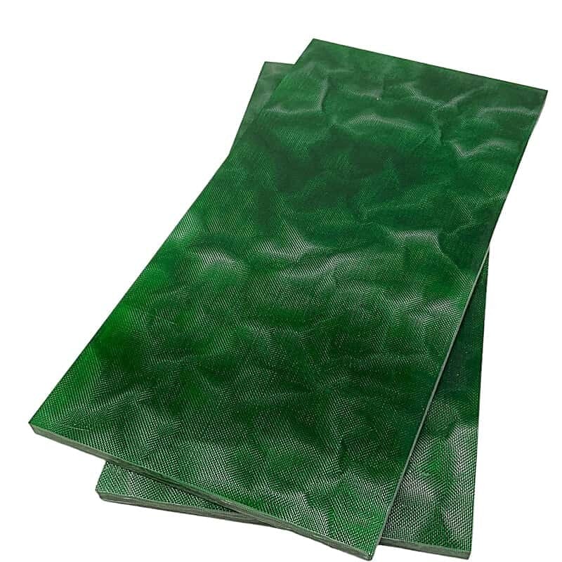 Raffir Alume Curly Composite- GREEN- Sheets - Maker Material Supply
