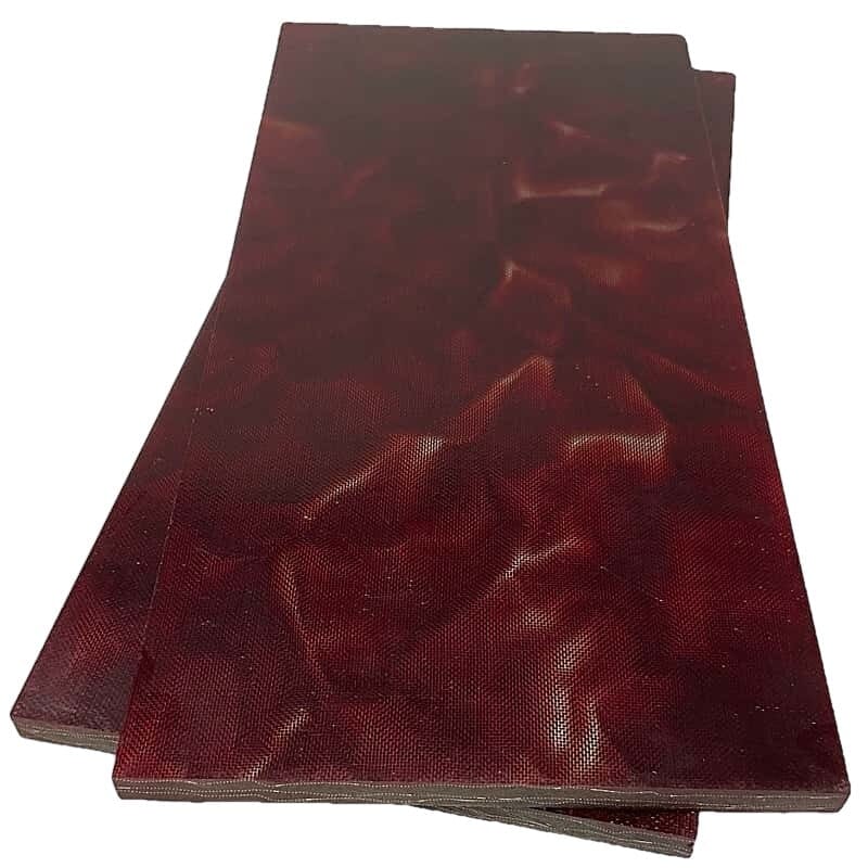 Raffir Alume Curly Composite- RED- Sheets - Maker Material Supply