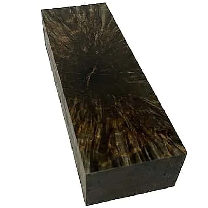 Raffir- Masur Birch Stabilized Wood- BLACK STARBURST - Maker Material Supply