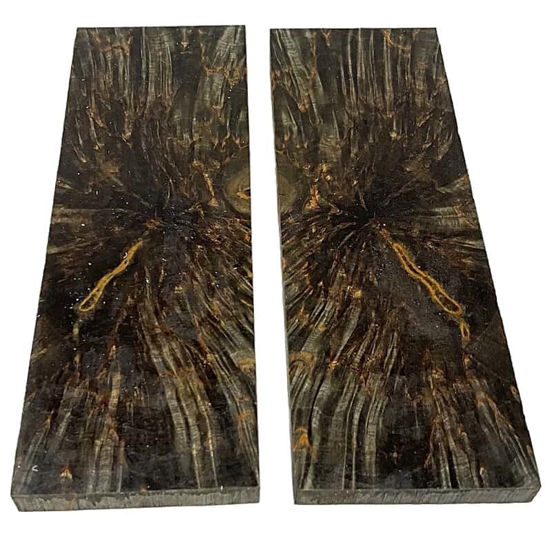 Raffir- Masur Birch Stabilized Wood- BLACK STARBURST - Maker Material Supply