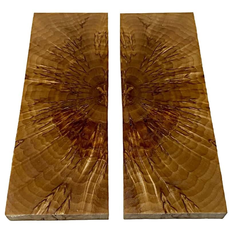 Raffir- Masur Birch Stabilized Wood- NATURAL STARBURST - Maker Material Supply