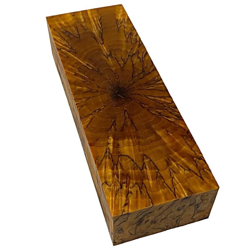 Raffir- Masur Birch Stabilized Wood- ORANGE STARBURST - Maker Material Supply