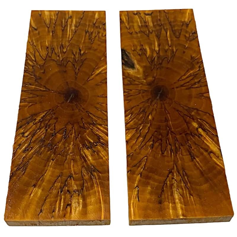 Raffir- Masur Birch Stabilized Wood- ORANGE STARBURST - Maker Material Supply
