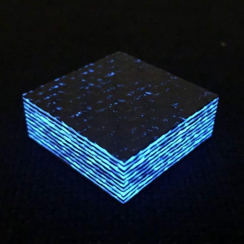 "Arctic Ice" Blue Glow Carbon Fiber- 1/2" Thick - CarbonWaves - Maker Material Supply