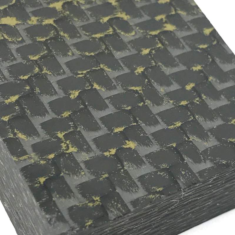 Ring Blank- BRASS Infused Carbon Fiber 1/2" x 1.25" x 1.25" CarbonWaves - Maker Material Supply