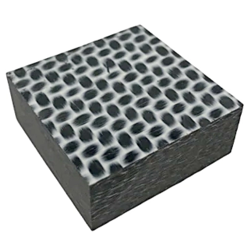 Ring Blank Carbon Fiber White Resin 1/2" Thick CarbonWaves