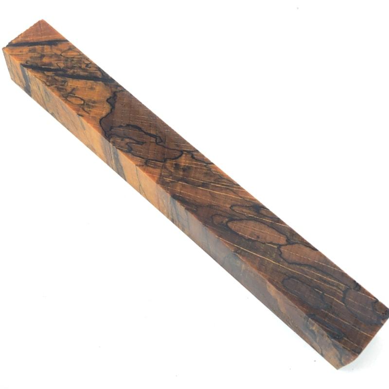Spalted Beech- Stabilized Wood- Dyed ORANGE- Pen Turning Blanks - Maker Material Supply