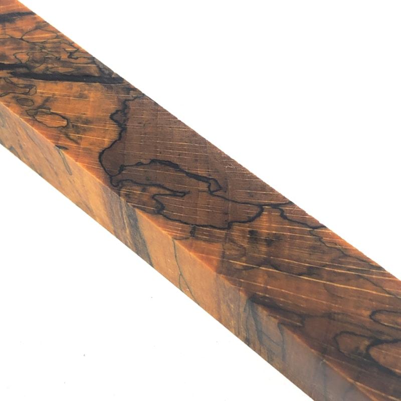 Spalted Beech- Stabilized Wood- Dyed ORANGE- Pen Turning Blanks - Maker Material Supply
