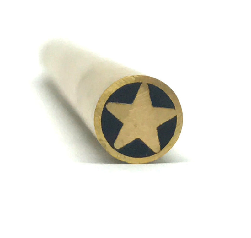 STAR Mosaic Pin Inlay Custom Knife Making 1/4" x 6" Brass- 1 pin- MPST - Maker Material Supply
