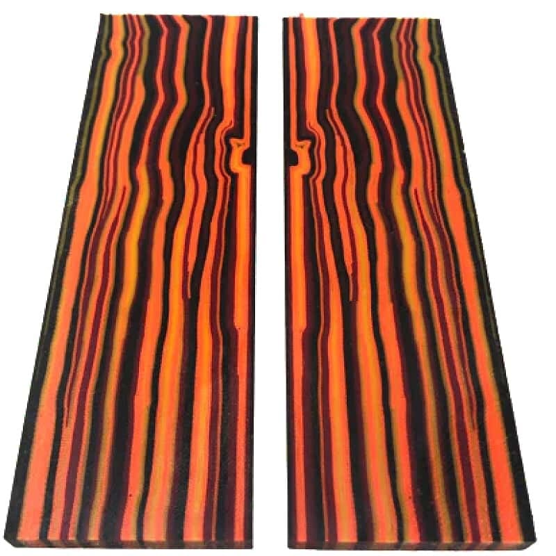 Strata Micarta- RED & ORANGE- by CCL Composite Materials - Maker Material Supply