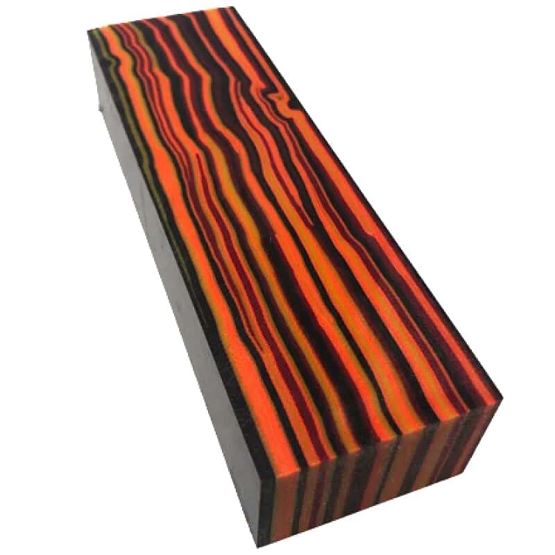 Strata Micarta- RED & ORANGE- by CCL Composite Materials - Maker Material Supply