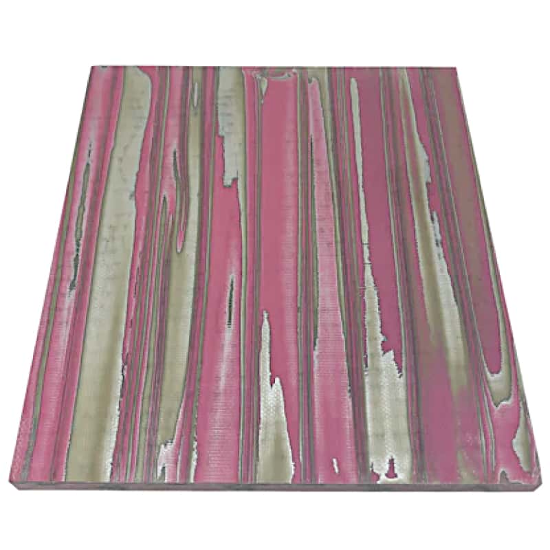 Stratis G10- PINK/IVORY w Aluminum- .310" x 5" x 5.7" - Maker Material Supply