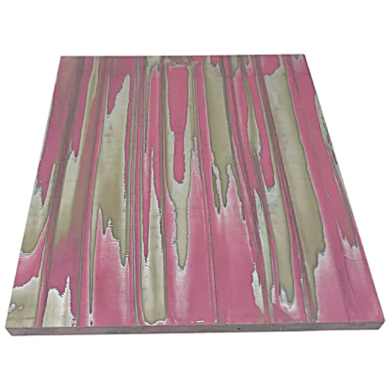 Stratis G10- PINK/IVORY w Aluminum- .310" x 5" x 5.7" - Maker Material Supply