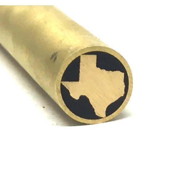 Texas Mosaic Pin Inlay Custom Knife Making 1/4" x 6" Brass- 1 pin- MPTX2 - Maker Material Supply