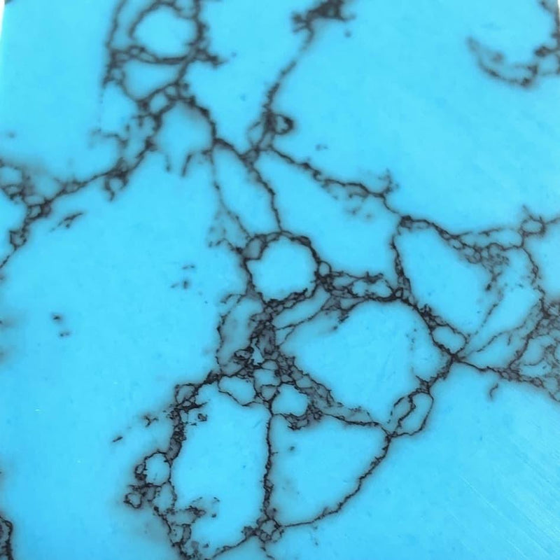 TruStone Turquoise with Black Matrix 1.5 x 6 1 Piece