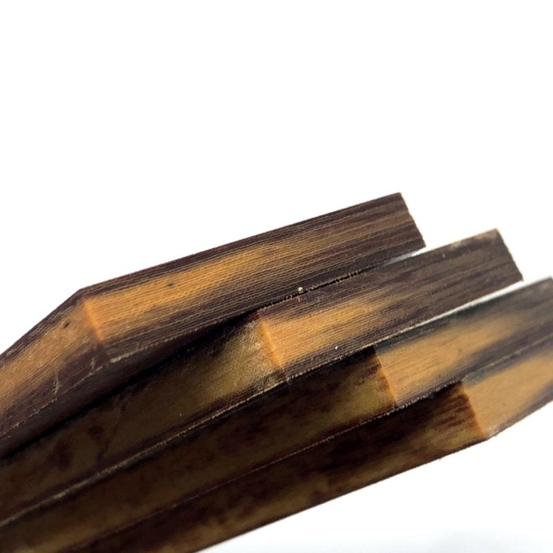 Vintage Linen Micarta HALF AND HALF Scales 1/4" x 1.5" x 5"