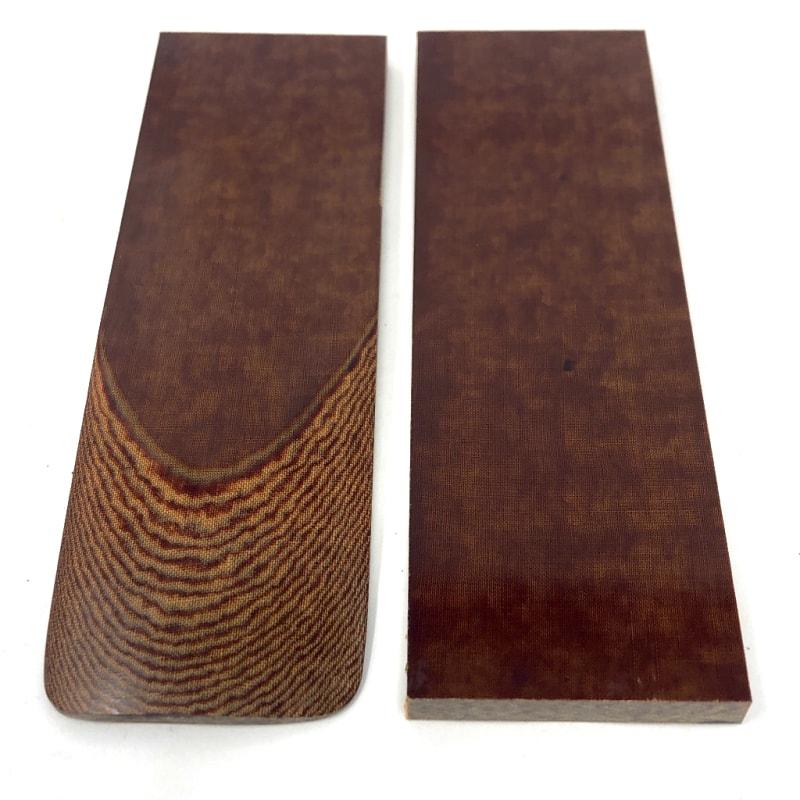 Vintage Linen Micarta Solid Brown Knife Handle Scales 1/4" x 1.5" x